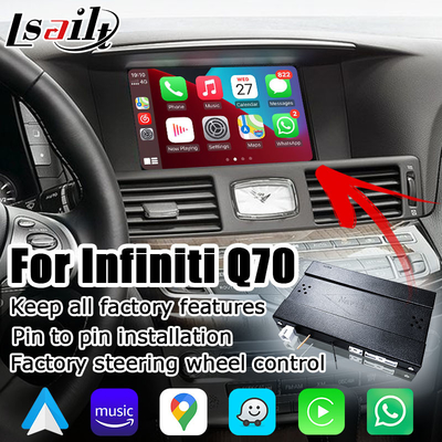 Экран телефона беспроводного carplay андроида Infiniti Q70 автоматический отражая коробку средств массовой информации проекции Lsailt