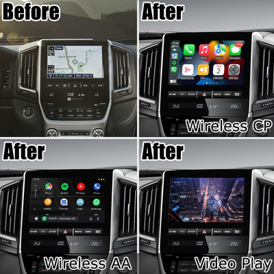Мультимедиа беспроводного carplay андроида стиля OEM крейсера LC200 земли Тойота автоматические взаимодействуют подъем