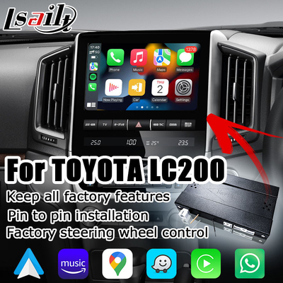 Мультимедиа беспроводного carplay андроида стиля OEM крейсера LC200 земли Тойота автоматические взаимодействуют подъем