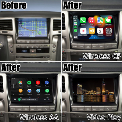 Коробка интерфейса подъема стиля OEM беспроводного Carplay андроида Lexus LX570 автоматическая