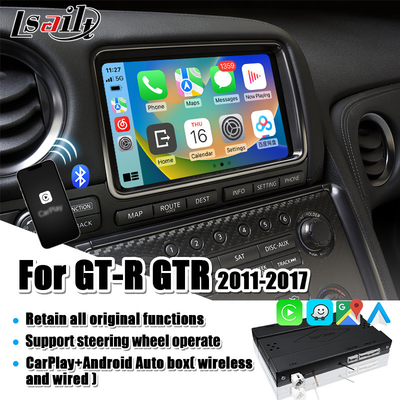 Интерфейс Carplay для Nissan GT-r GTR R35 2008-2017 интегрировал беспроводной автомобиль андроида, связь зеркала