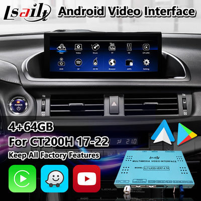 Lsailt Android навигационный видеоинтерфейс для Lexus CT 200h FSport 2017-2022