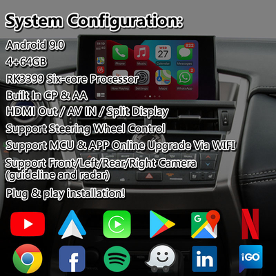 Lsailt Android мультимедийный видеоинтерфейс для Lexus NX300h NX200t NX F-Sport Touchpad Control 2014-2017