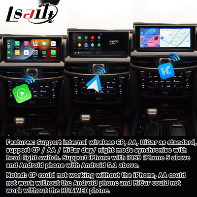 Lexus LX570 LX450d Android видеоинтерфейс поддержка carplay Android auto Qualcomm 8+128GB Android 11