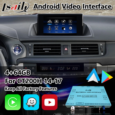 Lsailt Android видеоинтерфейс для Lexus CT200h CT F Sport Управление мышью 2014-2017
