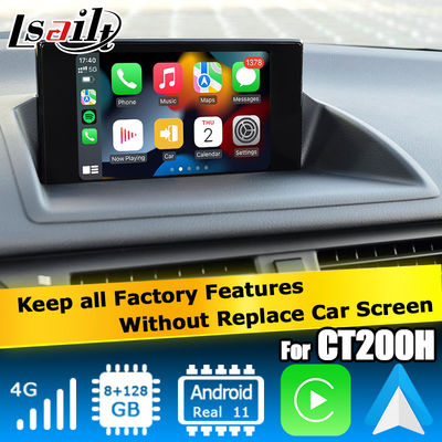 Видеоинтерфейс Lexus CT200h Android 13 Carplay Android Auto на базе Qualcomm 8+128 ГБ