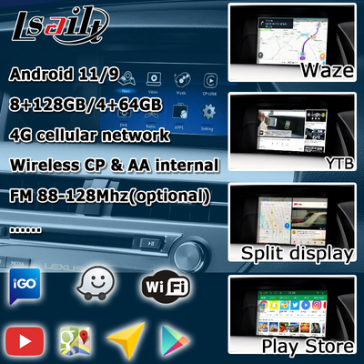 10.25 дюймовый экран Lexus Android с Carplay Android Auto Lsailt для RX350 RX450h