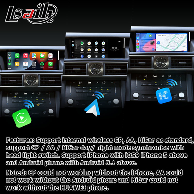 10.25 дюймов Android 8+128 Carplay Android Автоматическое обновление экрана HDMI Для Lexus IS200t IS350 IS300