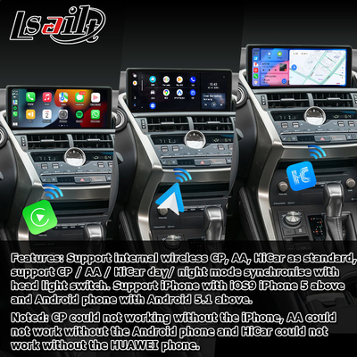 Lexus NX200t 10.25 Обновление сенсорного экрана Hexa Процессор Android Auto Wireless Carplay