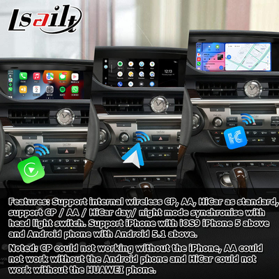 ES300h ES250 ES350 Lexus Android Обновление экрана Carplay Android Auto Dash Cam 10,25" Lsailt