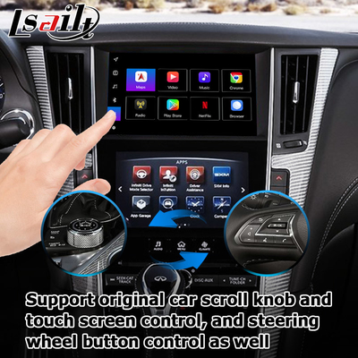 Интерфейс GPS carplay, 8+128GB интерфейс навигационной коробки Android 11 для Infiniti Q50 / Q60