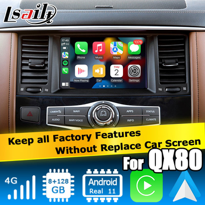 Carplay Android авто Мультимедийный интерфейс Коробка видео интерфейс Infiniti QX80 2018