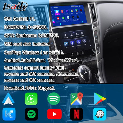 Lsailt Android Infotainment Module для Infiniti Q50 Q60 2014-2020 Интерфейс CarPlay, навигационная коробка Android