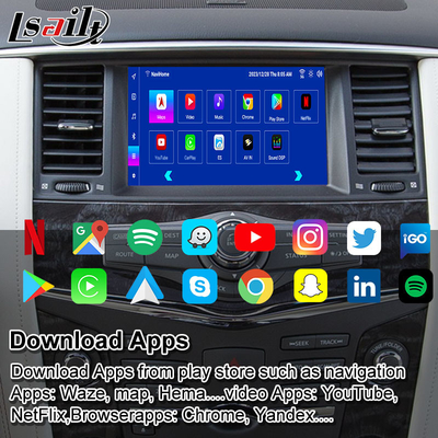 Lsailt 8G Android мультимедийный интерфейс для Nissan Patrol 2020-2023 Google Map, CarPlay, Android Navigation Box, YouTube