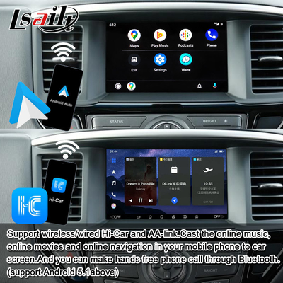 Lsailt 8GB Android мультимедийный интерфейс для Nissan Pathfinder R52 2018-Patrol Carplay Android Авто беспроводный модуль