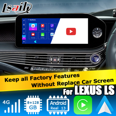 Lexus LS500h LS500 LS350 2022 Видеоинтерфейс Android 13 8+128GB на базе Qualcomm