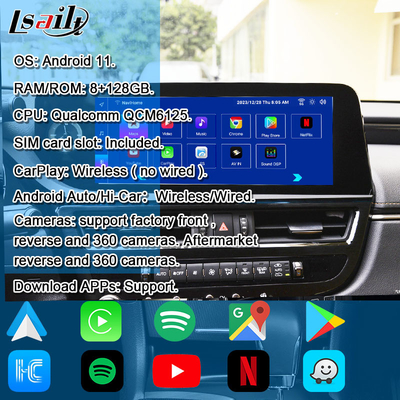 Android мультимедийный видеоинтерфейс для RX350h RX500H 2023-2024 NX LX GX ES Включает NetFlix, YouTube, слот для SIM-карты