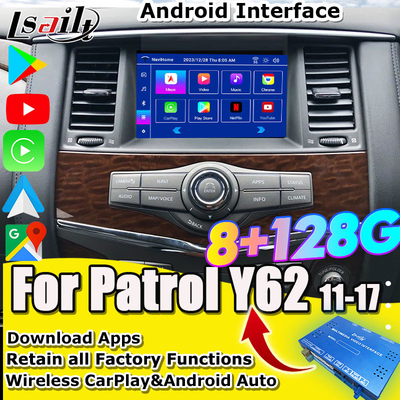 Lsailt 8+128G Android 13 Модуль инфоразвлечений для Nissan Patrol Y62 2010-2020 Включает беспроводную CarPlay, NetFlix