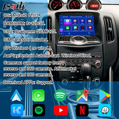HDMI 8G Android Мультимедийный интерфейс с CarPlay, YouTube, Google Play, NetFlix Для Nissan Patrol 370Z Quest, Android 13