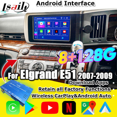 Lsailt 8G Android Smart Infotainment Module для Nissan Elgrand E51 серии 3 Поддержка CarPlay, YouTube, экрана на затылок