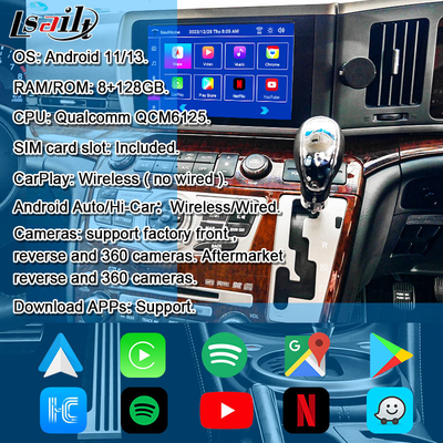 Lsailt 8G Android Smart Infotainment Module для Nissan Elgrand E51 серии 3 Поддержка CarPlay, YouTube, экрана на затылок
