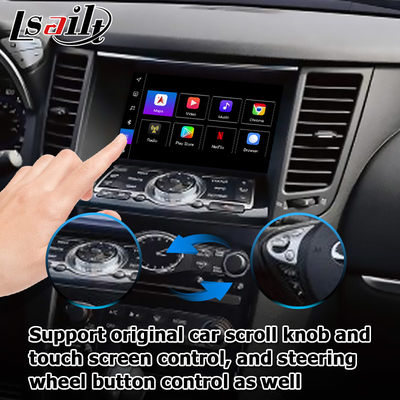 Поддержка интерфейса Android 13 Navigation Car Video Waze / Youtube для Infiniti QX70 / FX50 FX35 FX37