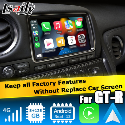 Android 13 8+128 Навигация беспроводный carplay Android авто видео интерфейс для Nissan GT-R GTR R35