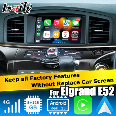 Nissan Elgrand Quest E52 Android 13 видеоинтерфейс Коробка автомодуль 8+128