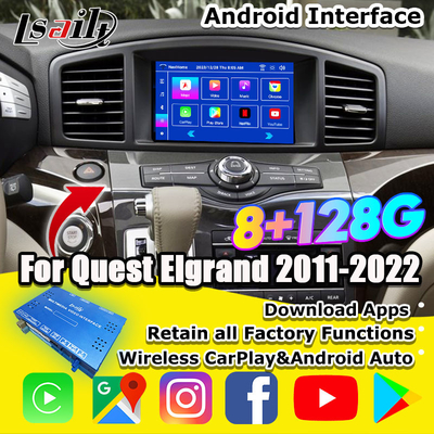 Lsailt Android 13 Smart Android Infotainment Module для Nissan Quest 2011-2022 Поддержка беспроводного CarPlay, NetFlix