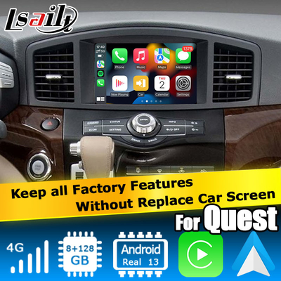 Android 13 Система беспроводный интерфейс Carplay для Nissan Quest RE52 Elgrand E52 2011-2020