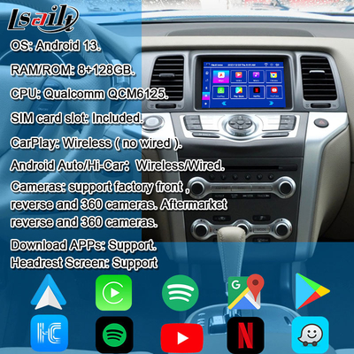 Lsailt 8G CarPlay/Android мультимедийный интерфейс для Nissan Murano, Quest, Patrol Infiniti QX с NetFlix, Google Map