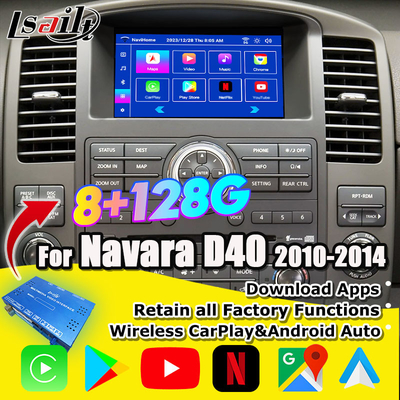 Lsailt Android 13 Интеллектуальный интерфейс развлечений для Nissan Navara D40, Pathfinder R51 с беспроводным CarPlay, NetFlix