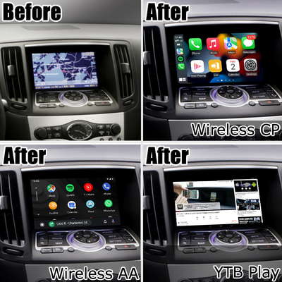 Infiniti G серии Skyline G37 G25 G35 Q40 V36 Android 13 видеоинтерфейс с carplay android auto