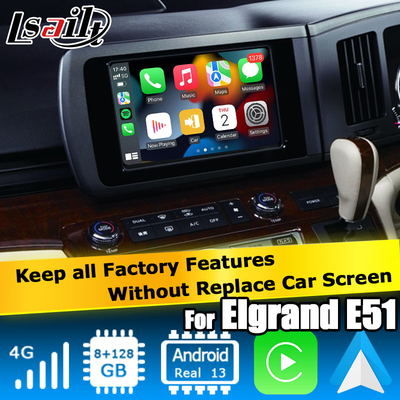 Nissan Elgrand E51 серии 3 Android 13 Qualcomm 8+128GB Carplay Android Авто видео интерфейс