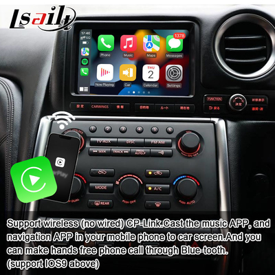 Lsailt Android Мультимедийный интерфейс для GT-R GTR R35 2011-2016 Беспроводной интерфейс Carplay Включает YouTube, GPS,8+128 ГБ