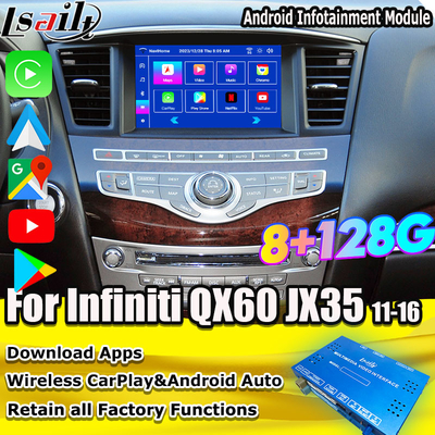 Lsailt 8G Android мультимедийный интерфейс для Infiniti QX60 JX35 2011-2020 Интегрированный беспроводный CarPlay, Android Auto