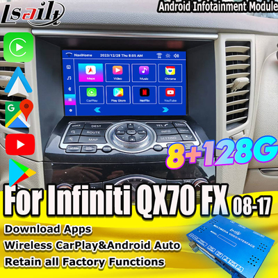 Lsailt 8G Android мультимедийный интерфейс для Infiniti QX70 FX35 FX37 2008-2017 интегрированный беспроводной CarPlay, Android Auto