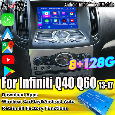 Lsailt 8G Android мультимедийный интерфейс для Infiniti Q40 Q60 G37 G35 Инфоразвлекательный модуль интегрированный беспроводный CarPlay