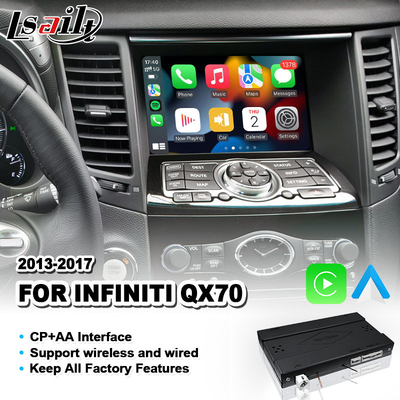 Lsailt Wireless Android Auto Mirrorlink Carplay Interface для Infiniti QX70 2013-2017 годов