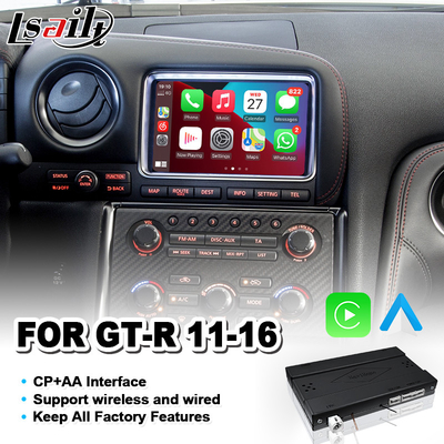 Lsailt Android Auto CP AA OEM Интеграционный видео интерфейс Carplay для Nissan GTR GT-R R35 2011-2016
