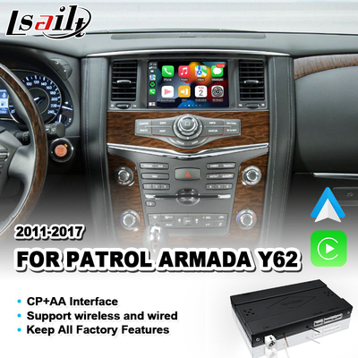 Беспроводный автоинтерфейс Carplay Android для Nissan Patrol Y62 2011-2017 годов