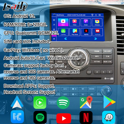 Lsailt OEM Интеграция Android Мультимедийный видеоинтерфейс для Pathfinder R51 Nissan Navara D40 CarPlay&Android Auto Retrofit
