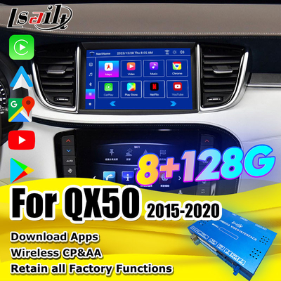 8+128G Android Navigation Box Инфоразвлекательный модуль для Infiniti QX50 2018-2020 EX QX80 с беспроводным CarPlay, интерфейс Android