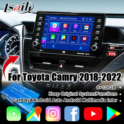 Lsailt 8G Wireless CarPlay Android Infotainment Module для Toyota Camry TOUCH3 2018-2021 Sienna Поддержка YouTube, NetFlix, 360 камер