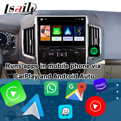 Беспроводной интерфейс CarPlay для Toyota Land Cruiser 200 GX-R,VX-R 2018-2021 Главный блок Fujitsu с Android Auto, Linux System
