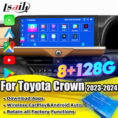 Android 13 Мультимедийный интерфейс для Toyota Crown 2023-2024 Royal Majesta Athlete Infotainment Module OEM Retrofit
