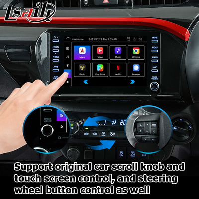 Toyota Hilux Android 13 мультимедийный видеоинтерфейс беспроводный carplay Android auto touch 3