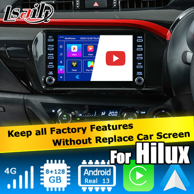 Toyota Hilux Android 13 мультимедийный видеоинтерфейс беспроводный carplay Android auto touch 3