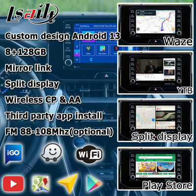 Toyota Harrier Venza Android 13 мультимедийный видеоинтерфейс 2019-present беспроводный carplay android auto