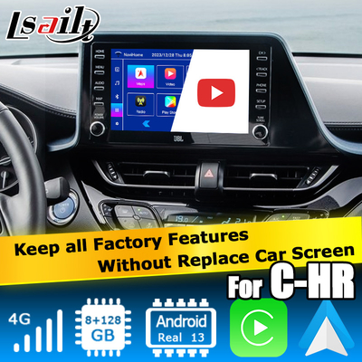 Toyota C-HR CHR Android 13 мультимедийный интерфейс с беспроводным Android авто carplay